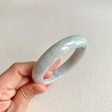 56.3mm A-Grade Natural Lavender Green Modern Round Bangle No. 151881