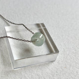 SOLD OUT: A-Grade Natural Light Bluish Green Jadeite Barrel Pendant No. 172490