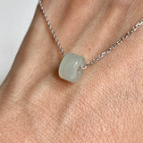 SOLD OUT: A-Grade Natural Light Bluish Green Jadeite Barrel Pendant No. 172490