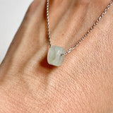 SOLD OUT: A-Grade Natural Light Bluish Green Jadeite Barrel Pendant No. 172490