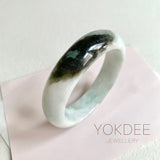 58.2mm A-Grade Natural Light Green Modern Round Bangle No. 600168