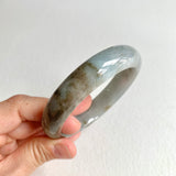 57.8mm A-Grade Natural Bluish Grey Modern Round Bangle No. 600157