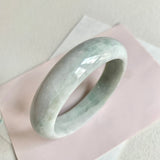 58.6mm A-Grade Natural Green Floral Modern Round Bangle No. 600123