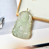 Setting balance A-Grade Natural Jadeite Goddess of Mercy Pendant No.600175