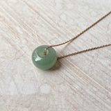 SOLD OUT: A-Grade Natural Greenish Blue Jadeite Barrel Pendant No. 171754