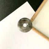 A-Grade Natural Dark Grey Jadeite Donut Pendant No.172499