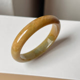 52.5mm A-Grade Natural Russet Jadeite Modern Oval Bangle No. 152009