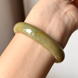 52.5mm A-Grade Natural Russet Jadeite Modern Oval Bangle No. 152009