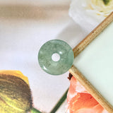 A-Grade Natural Yellowish Green Jadeite Donut No.172502