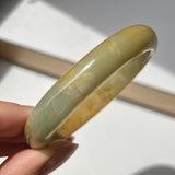 54.2mm A-Grade Natural Russet Jadeite Modern Oval Bangle No. 152011