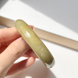 54.2mm A-Grade Natural Russet Jadeite Modern Oval Bangle No. 152011