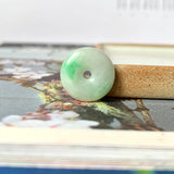 A-Grade Natural Moss On Snow Jadeite Donut Pendant No.172503