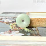 A-Grade Natural Moss On Snow Jadeite Donut Pendant No.172503