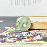 A-Grade Natural Bluish Floral Jadeite Donut No.172506