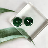 4.3 cts A-Grade Natural Dark Green Jadeite Donut Pair No. 180824