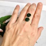 4.3 cts A-Grade Natural Dark Green Jadeite Donut Pair No. 180824