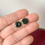 4.3 cts A-Grade Natural Dark Green Jadeite Donut Pair No. 180824