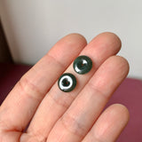 4.3 cts A-Grade Natural Dark Green Jadeite Donut Pair No. 180824