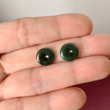 4.3 cts A-Grade Natural Dark Green Jadeite Donut Pair No. 180824