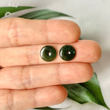 3.45 cts A-Grade Natural Dark Green Jadeite Donut Pair No. 180825