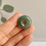 A-Grade Natural Greenish Blue Jadeite Donut No.172511