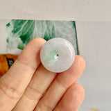 A-Grade Natural Lavender Green Jadeite Donut No.172512