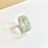 17.3mm A-Grade Natural Light Greyish Green Jadeite Ring Band No. 162190