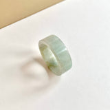 17.3mm A-Grade Natural Light Greyish Green Jadeite Ring Band No. 162190