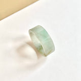 17.3mm A-Grade Natural Light Greyish Green Jadeite Ring Band No. 162190