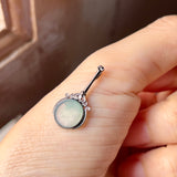 Icy A-Grade Moss on Snow Jadeite Fairy's Mirror Pendant No.171100