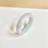 19.6mm A-Grade Natural Lavender Green Jadeite Abacus Ring Band No.162439