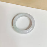 19.6mm A-Grade Natural Lavender Green Jadeite Abacus Ring Band No.162439