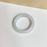 19.6mm A-Grade Natural Lavender Green Jadeite Abacus Ring Band No.162439