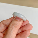 19.6mm A-Grade Natural Lavender Green Jadeite Abacus Ring Band No.162439