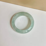 20.2mm A-Grade Natural Green Floral Jadeite Abacus Ring Band No.162440