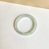 19.2mm A-Grade Natural Light Green Jadeite Abacus Ring Band No.162441