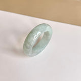 19.1mm A-Grade Natural Light Green Jadeite Abacus Ring Band No.162442