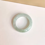 19.1mm A-Grade Natural Light Green Jadeite Abacus Ring Band No.162442