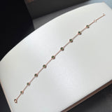 Icy A-Grade Natural Imperial Green Jadeite Petite Dolly Bracelet (Rose) No.190435