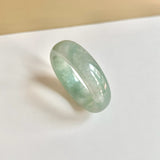 21.1mm A-Grade Natural Green Floral Jadeite Abacus Ring Band No.162443