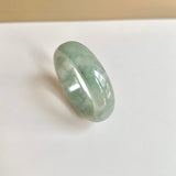 21.1mm A-Grade Natural Green Floral Jadeite Abacus Ring Band No.162443