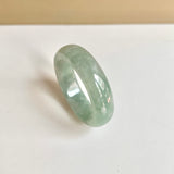 21.1mm A-Grade Natural Green Floral Jadeite Abacus Ring Band No.162443