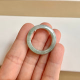 21.1mm A-Grade Natural Green Floral Jadeite Abacus Ring Band No.162443