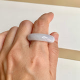 21.1mm A-Grade Natural Lavender Green Jadeite Abacus Ring Band No.162444