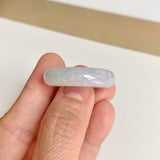 21.1mm A-Grade Natural Lavender Green Jadeite Abacus Ring Band No.162444