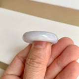 21.1mm A-Grade Natural Lavender Green Jadeite Abacus Ring Band No.162444