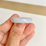 21.1mm A-Grade Natural Lavender Green Jadeite Abacus Ring Band No.162444