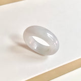 20.3mm A-Grade Natural White Jadeite Abacus Ring Band No.162445