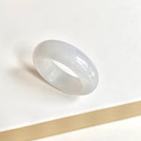 20.3mm A-Grade Natural White Jadeite Abacus Ring Band No.162445