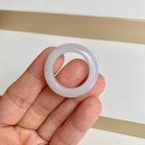 20.3mm A-Grade Natural White Jadeite Abacus Ring Band No.162445